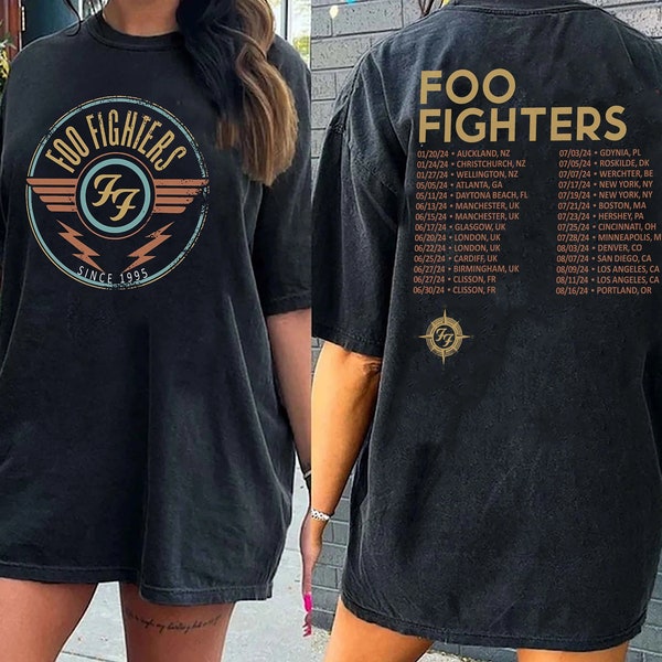 Foo Fighters 2024 Tour Shirt, Everything Or Nothing At Shirt, Foo Fighters Band Shirt, Foo Fighters Fan Gift, Concert Tee, Foo Fighter Merch