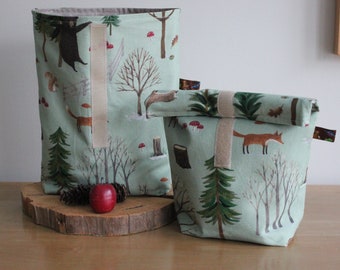 Lunch bag forest animals picnic