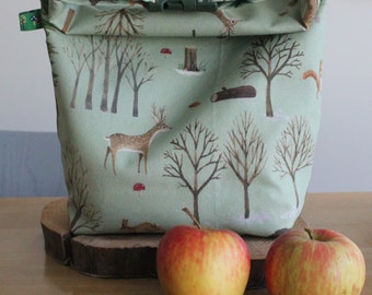 Lunchbag in L Urlaub, Waldtiere Rehe