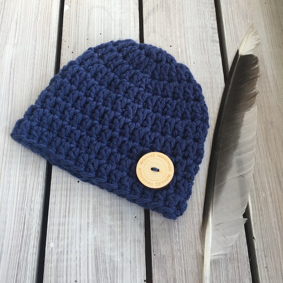 navy blue baby hat