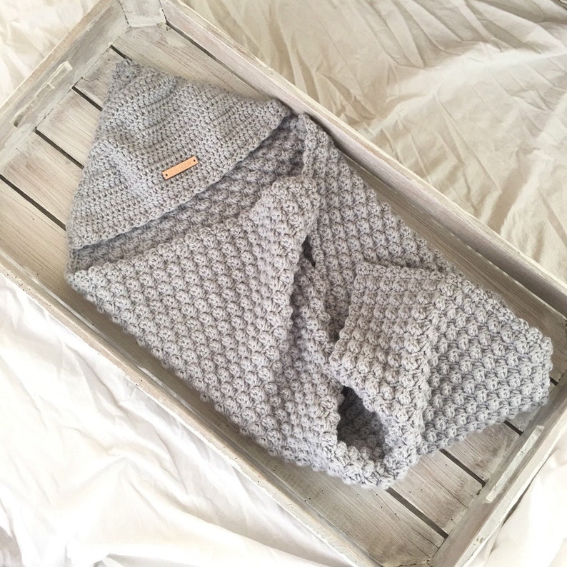Crochet Baby Wrap Blanket With Cape Unisex Bedding Nursery Etsy