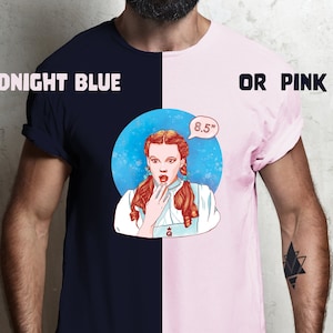 DOROTHY, unisex 100% cotton pink and midnight blue, cool T-shirt, Gay Pride Shirt, Pride Tee, Gay Tshirt, LGBTQ Clothing