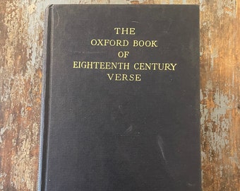 Oxford Book of Eighteenth Century Verse. 1977. English Poems. Old Vintage Poetry Book. Book of Poetry. English Major. English Teacher.