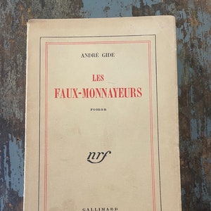 Antique  French Literature. Les Faux-Monnayeurs. Andre Gide. 1925 (The Counterfeitters). French Books. French Novel. In French. En Francais.
