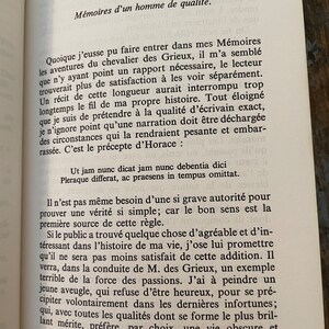 Histoire du Chevalier des Grieux et de Manon Lescaut. Prevost D'Exiles. 1967. French Literature. In French. French Teacher. French Novel. image 3