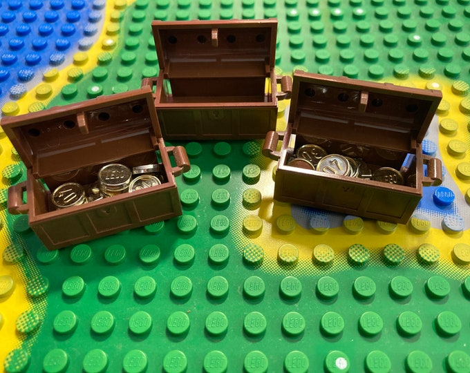 Vintage Lego Pirate Treasure Chest With Gold Coins. Forbidden Etsy