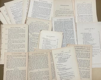 100+ Destash Book Paper. Antique Book Pages. Aged Paper. Old Book Pages. Antique Craft Paper. Paper for Crafts, Scrapbooking, Collage.