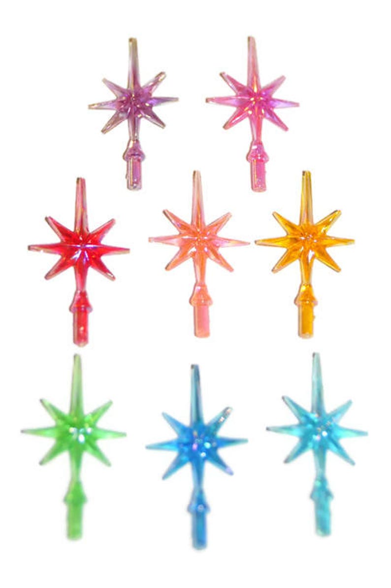 Small Ceramic Christmas Tree Star Topper. Snowflake or Starburst Mini Star for Ceramic Christmas Tree. image 1