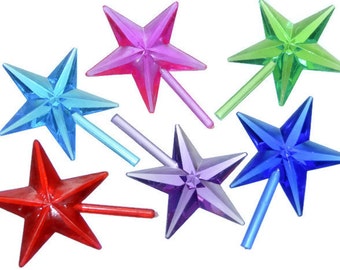 Ceramic Christmas Tree Classic Star.  Blue, Green, Purple, or Pink Chunky Star