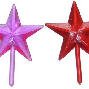 Ceramic Christmas Tree Classic Star. Blue, Green, Purple, or Pink Chunky Star image 3