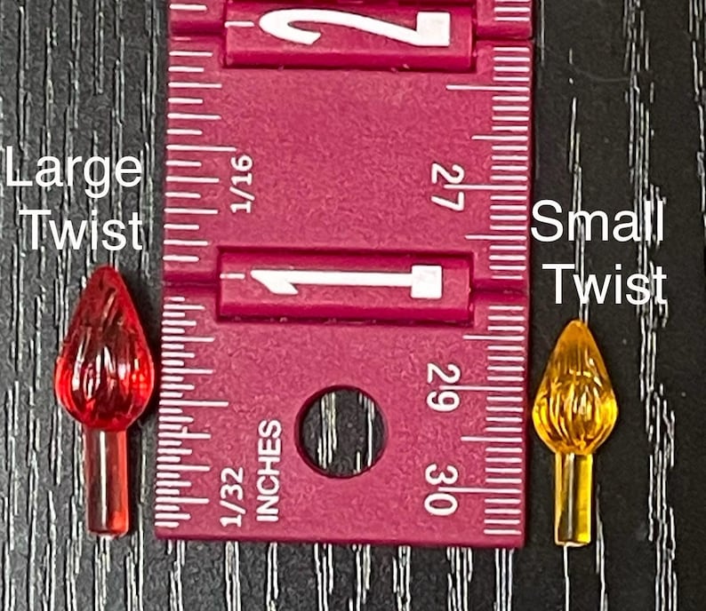 30 or 50 Small Ceramic Christmas Tree Twist Bulbs. Multi-Colored or Single Color. image 6