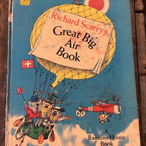 Richard Scarry&#39;s Great Big Air Book. 1971. Vintage Golden Book. Kindergarten Books. Preschool Books. Vintage Children&#39;s Books.
