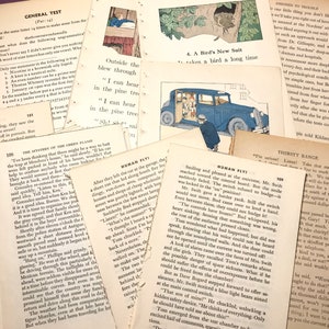 30 Old Children&#39;s Book Pages for Journaling, Collage, Decoupage, & Scrapbooking.  Antique Book Paper. Children&#39;s Book Pages.