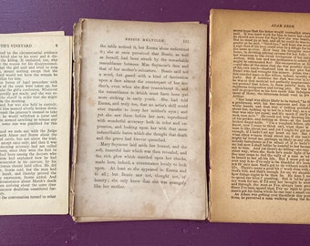 30 Small Antique Book Pages. Old Book Pages. Vintage Book Paper. Aged Paper. Antique Craft Paper. Paper for Crafts, Scrapbooking, Collage.