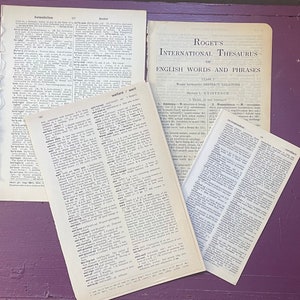 30 Dictionary Pages. Vintage Dictionary Book Pages. Antique Book Pages. Antique Dictionary Paper. Paper for Scrapbooking, Journaling.