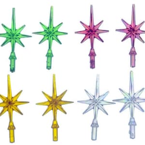 Small Ceramic Christmas Tree Star Topper. Snowflake or Starburst Mini Star for Ceramic Christmas Tree. image 3