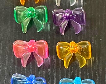 25 Ceramic Christmas Tree Bow Bulbs. Multi-Color or Single Color: Blue, Clear, Green, Orange, Purple, Gold, Pink. Ceramic Tree Bulbs.