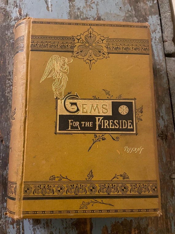 Gems for the Fireside. Literary Treasures. 1882. Antique Poetry Book. Book of Poems. Victorian Poetry. Poetry Prose Anthology.