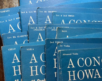 Orchestra Music. A Concert With Howard Barlow. 11 Orchestral Arrangements From Bach to Prokofiev. 1965. 15 Instrumental Parts. Band Music.