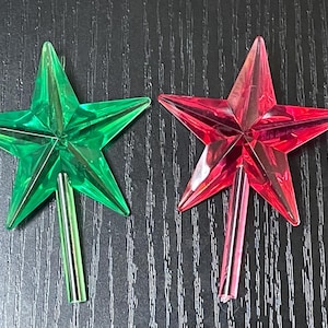 Large Chunky Star for Ceramic Christmas Trees. Pink or Green  Chunky Star. Ceramic Tree Star. Large Classic Star. Large Pink Star.