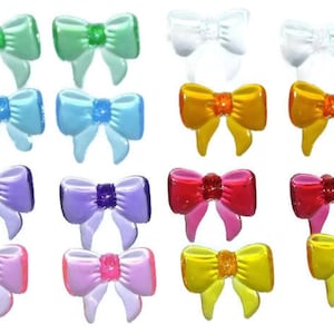 25 Ceramic Christmas Tree Bow Bulbs. Multi-Colored or Single Color: Blue, Clear, Green, Orange, Purple, Gold, Pink. Ceramic Tree Replacement