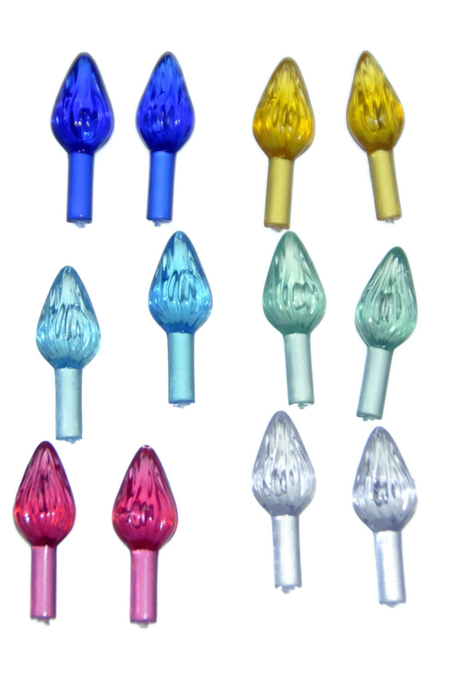 Small Ceramic Christmas Tree Bulbs. Multicolored Aqua Blue Etsy