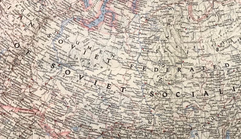 Printable Vintage Russia Maps