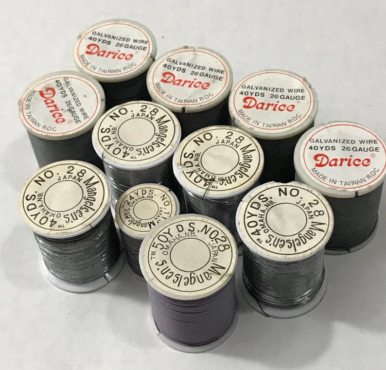 11 Spools Silver Wire. 24 Gauge 28 Gauge Silver Beading Wire. Etsy