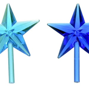 Ceramic Christmas Tree Classic Star. Blue, Green, Purple, or Pink Chunky Star image 2