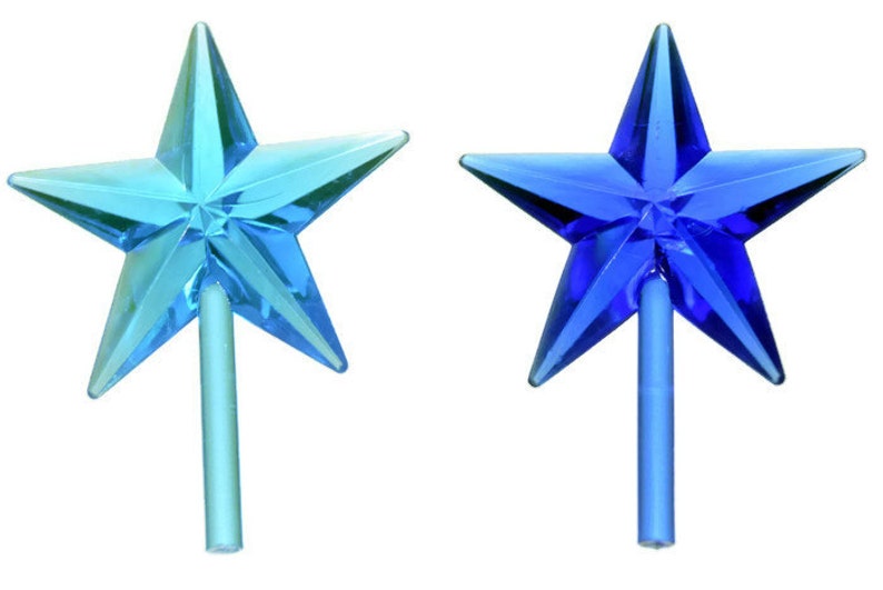 Ceramic Christmas Tree Classic Star. Blue, Green, Purple, or Pink Chunky Star image 2