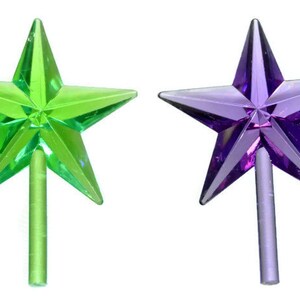 Ceramic Christmas Tree Classic Star. Blue, Green, Purple, or Pink Chunky Star image 4