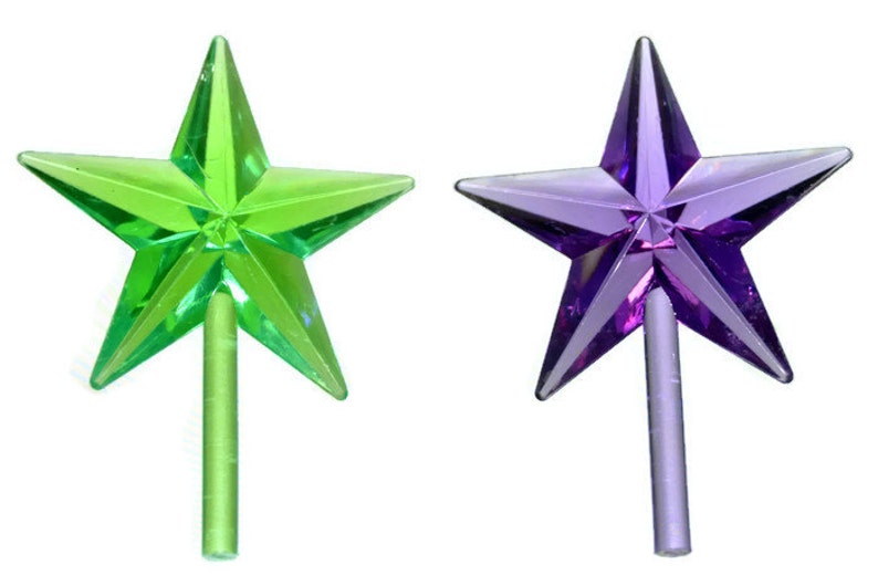 Ceramic Christmas Tree Classic Star. Blue, Green, Purple, or Pink Chunky Star image 4