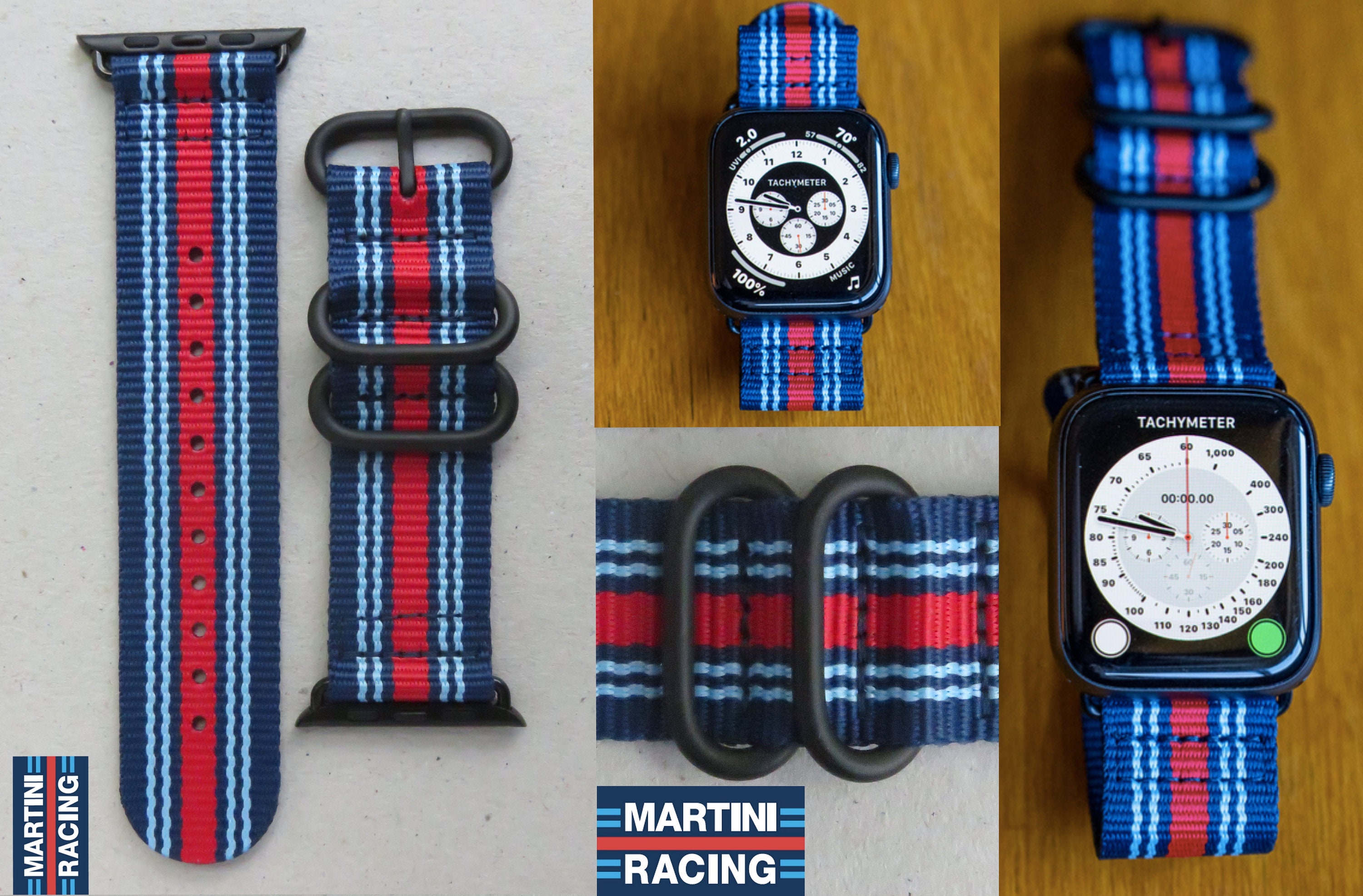 APPLE Watch Strap GULF Racing BLACK Fits All Series With