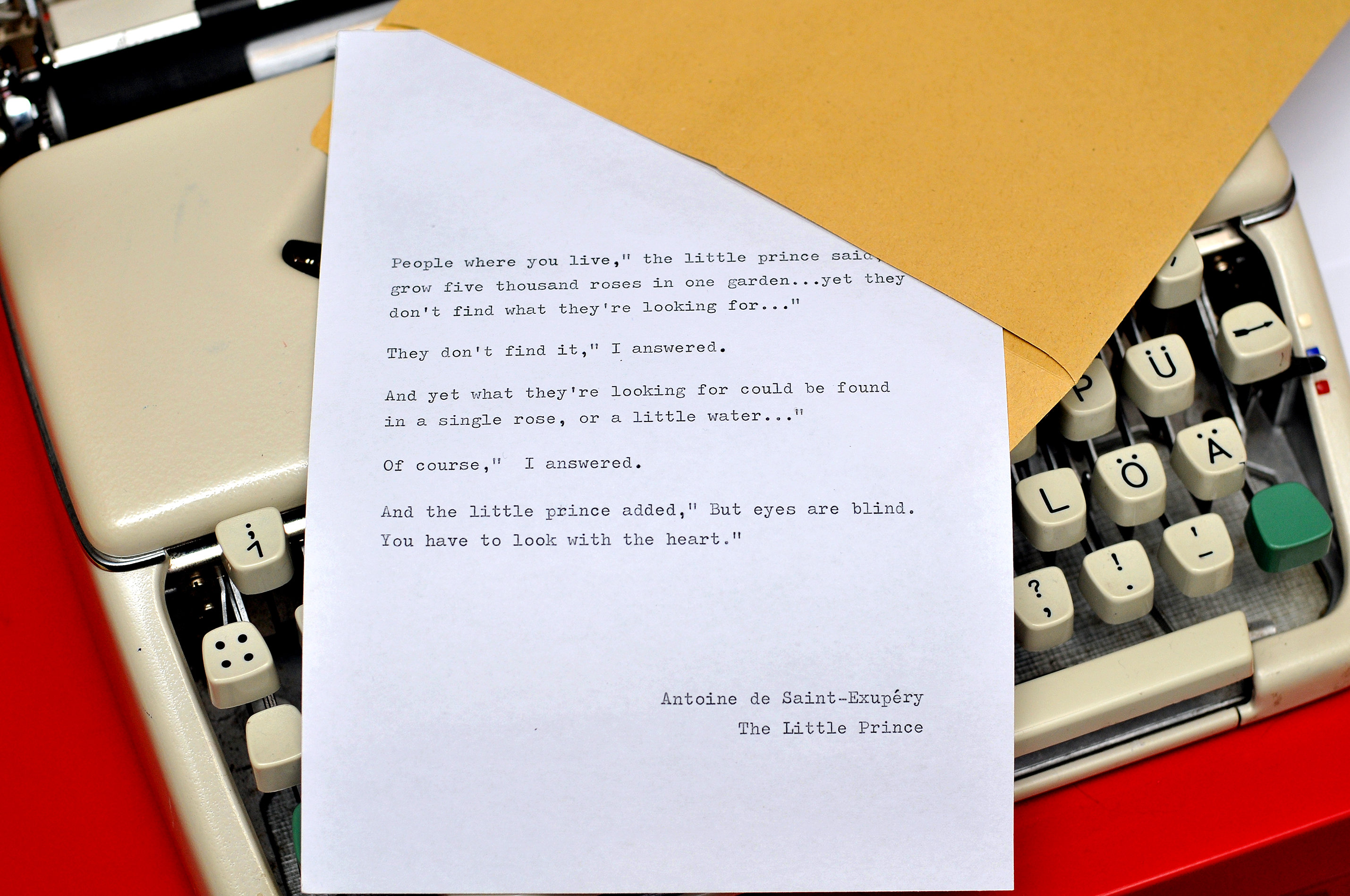 Your text typewritten on vintage typewriter Love letter poem Etsy