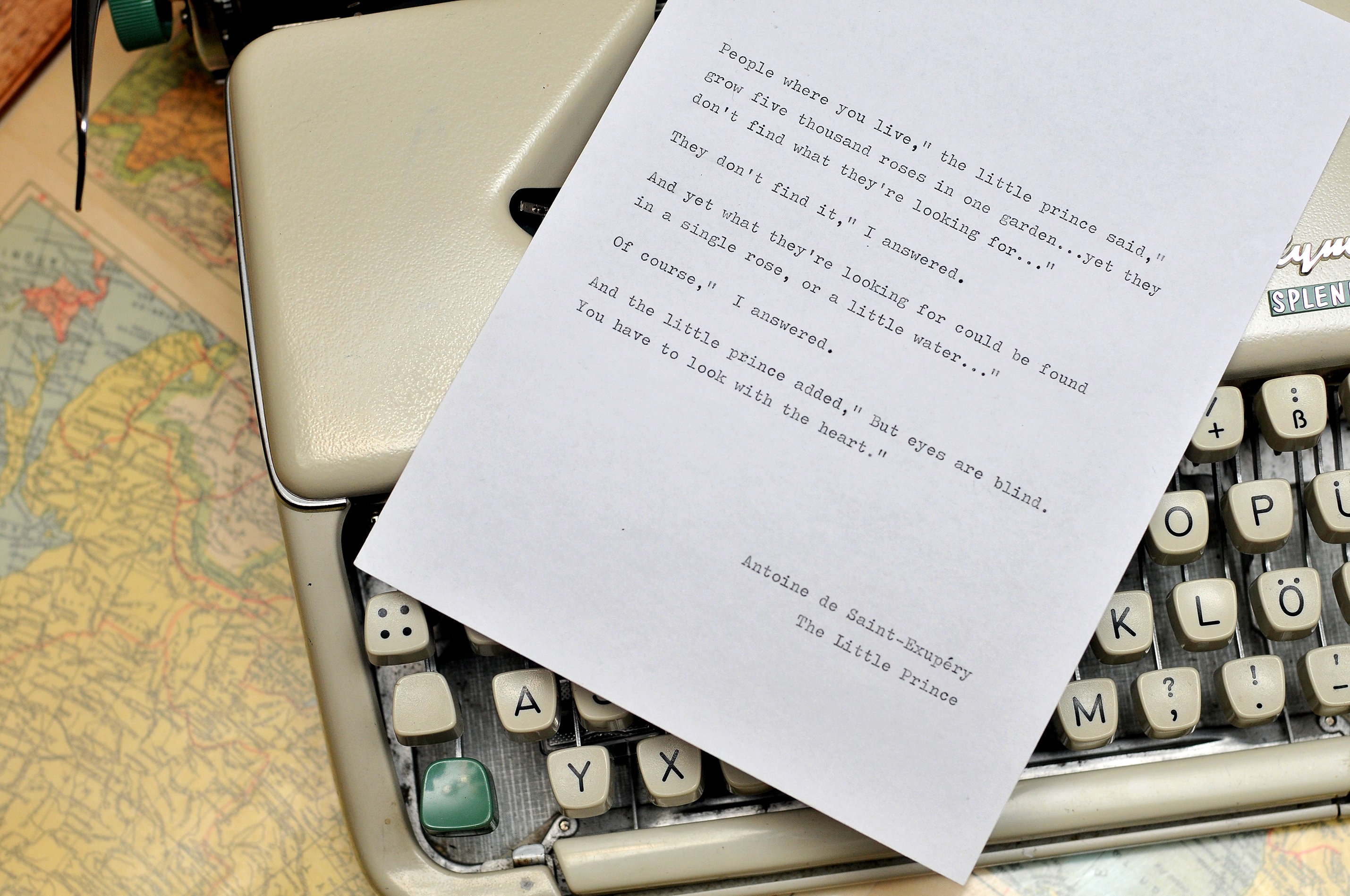 Your text typewritten on vintage typewriter Love letter poem Etsy
