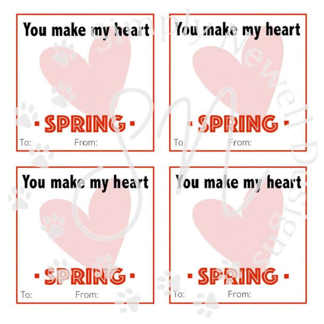 Slinky Valentines Digital Download Printable Card - Etsy