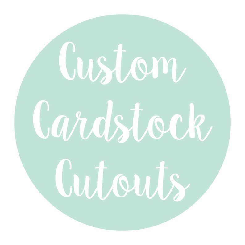 Custom Cardstock Silhouette Cutouts Etsy
