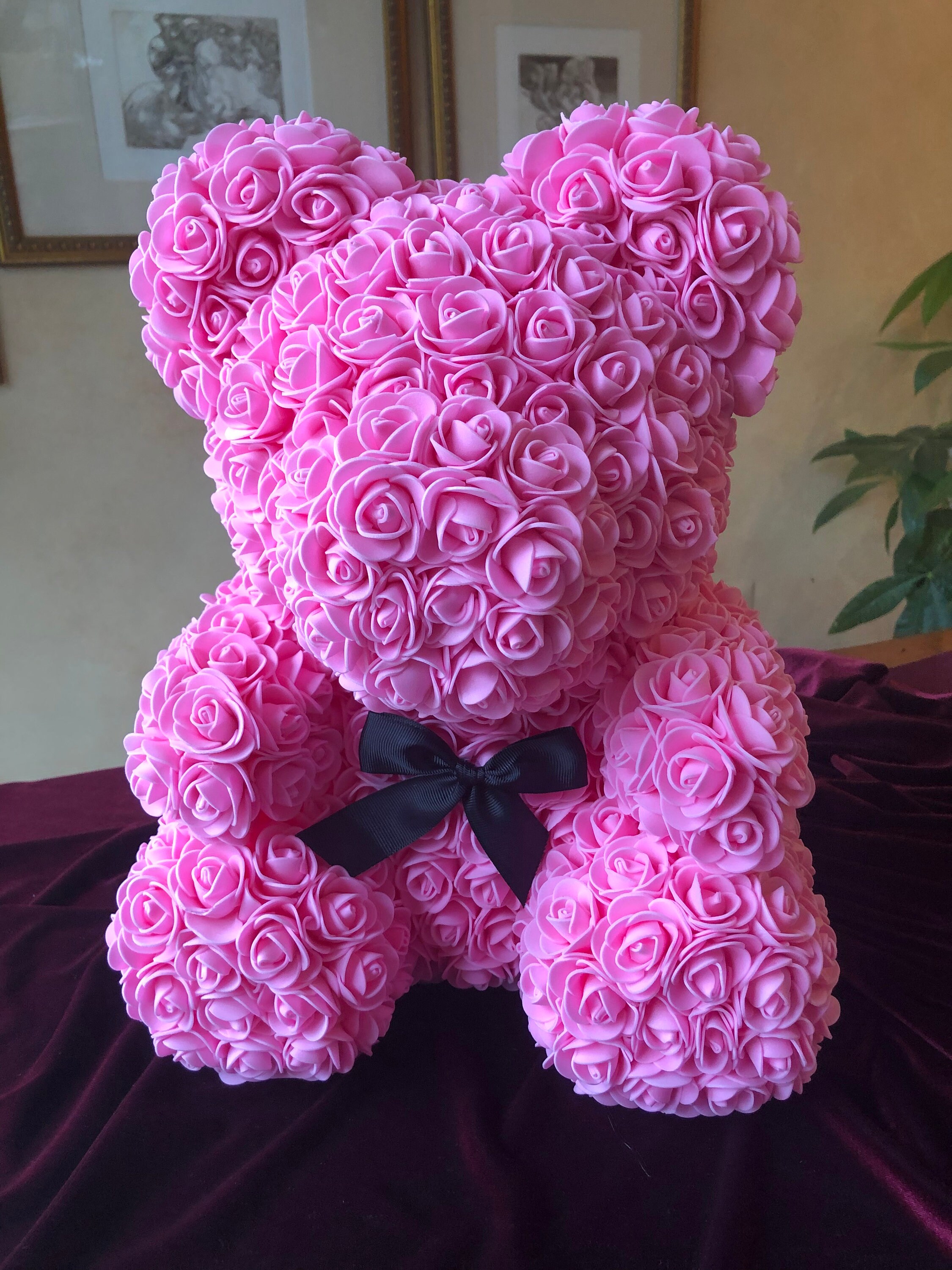 handmade rose teddy bear