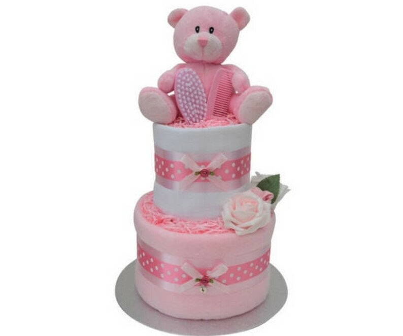 baby girl nappy cake