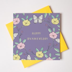 Anniversary card, wedding anniversary, wife anniversary, mum and dad anniversary, friend anniversary, paper anniversary, first anniversary image 1