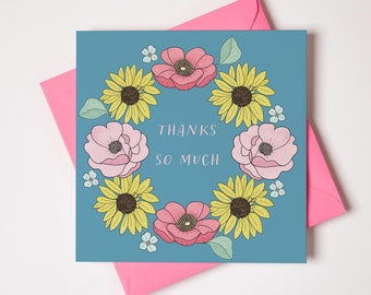 Thanks, thanks card, bridesmaid thank you, wedding thank you, thank you friend, thank you cards, thank you card, thank you teacher, nursery