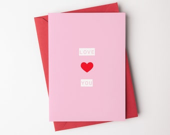 love you girlfriend, boyfriend, just to say card, wife card, partner card, anniversary card, just because, gift, paper anniversary card