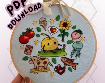 PDF descargable: Patrón y curso de bordado a mano "Sunny Summer"