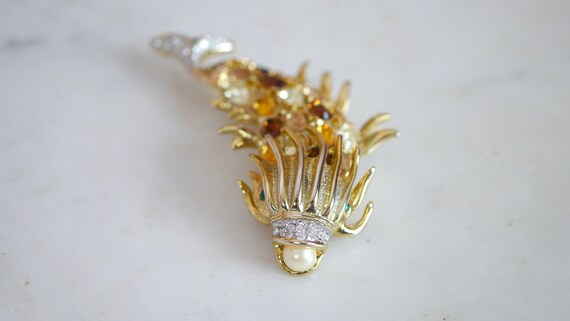 Kenneth Jay Lane Dolphin Brooch KJL - image 2