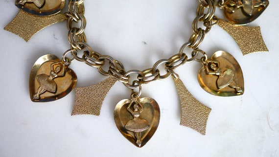 Mid Century Ballerina Charm Bracelet Atomic - image 1