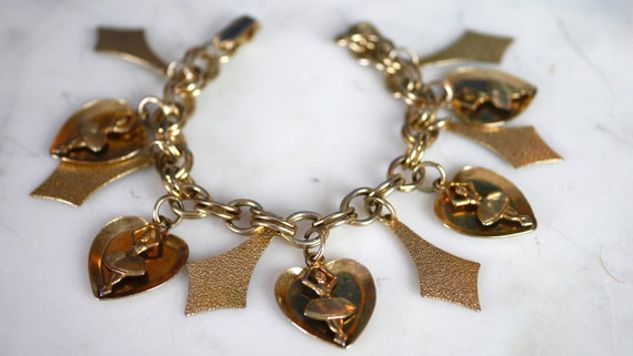 Mid Century Ballerina Charm Bracelet Atomic - image 3