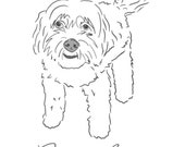 DIGITAL - Minimalist Custom Pet Illustration with Name (Dogs/Cats/Etc)