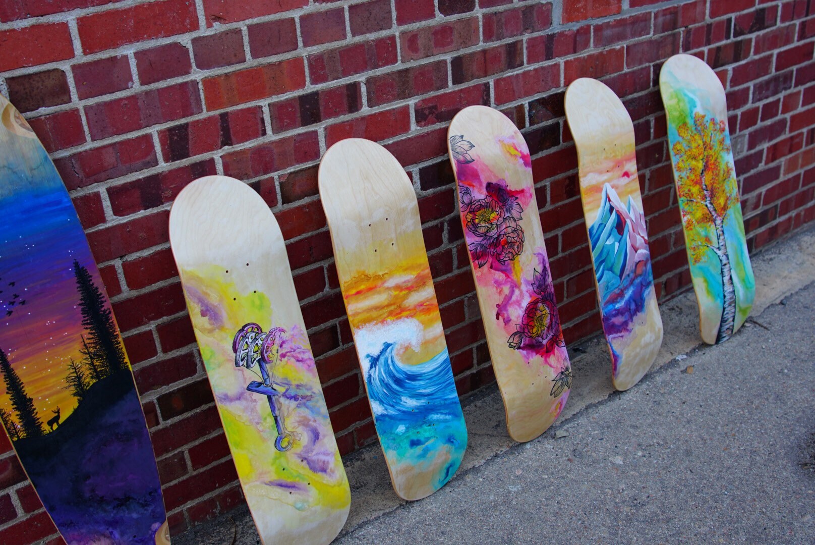 Custom hand painted longboard deck Your very own one of a Etsy