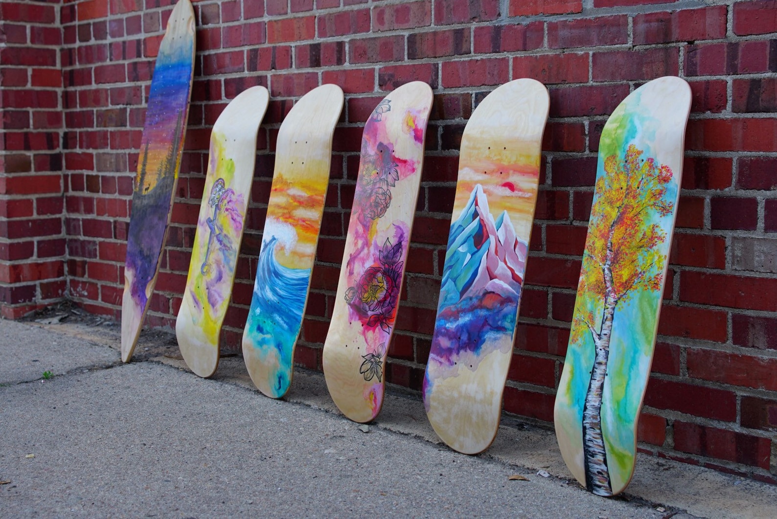 Custom Hand Painted Skateboard Deck Your Very Own One of a Etsy