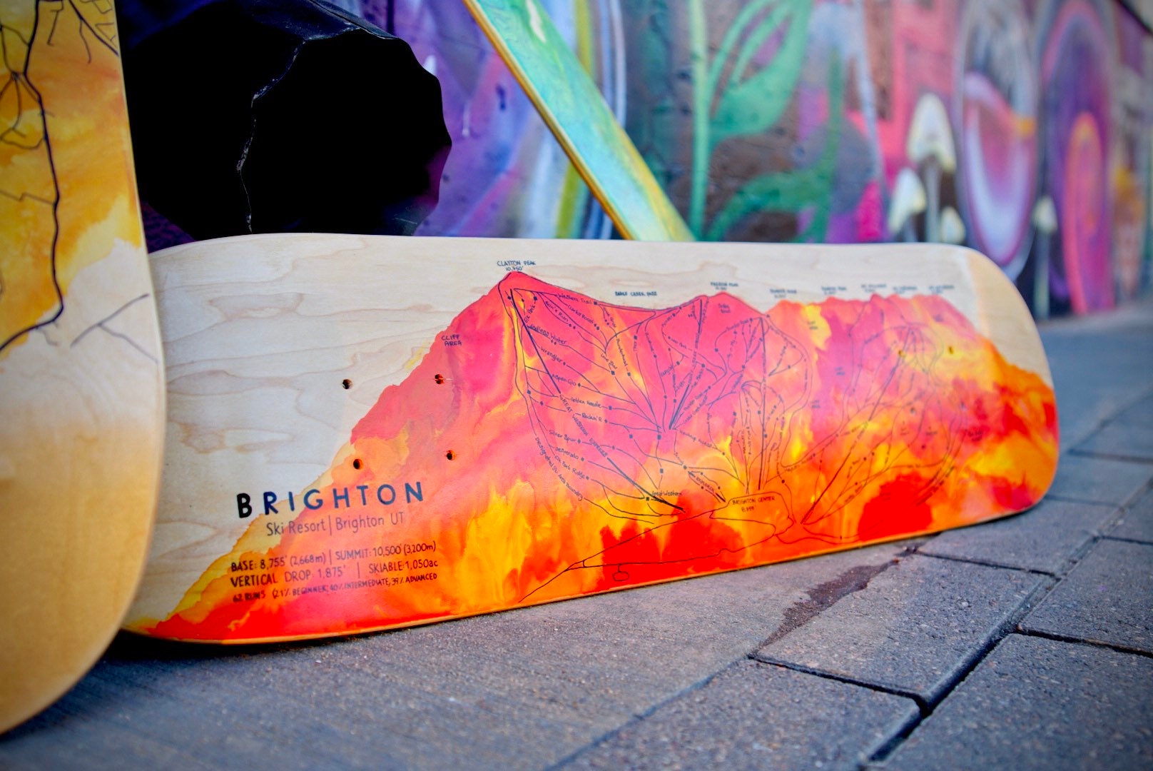 Ready to Ship Custom Skateboard Deck Brighton Ski Resort Etsy